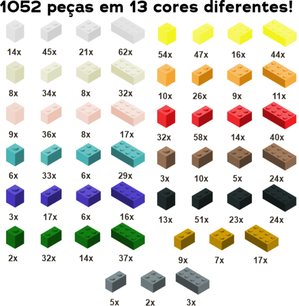 Blocos de Montar com 1000 Peças Projeteiros - Fátima Criança