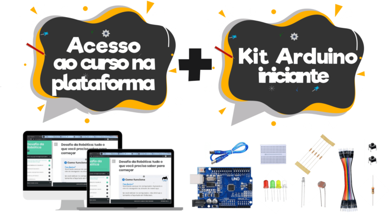 Kit Desafio da Robótica com Arduino + Curso - Projeteiros
